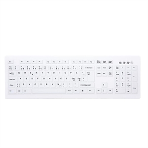 Active Key AK-C8100F - Trådløst tastatur - Nordisk - Hvid - Grade A